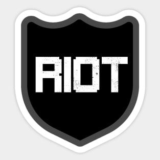 Riot Black Shield Design Sticker